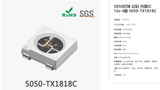 spectral power Distribution 5050LEDSMD spectral power Distribution 5050LEDSMD
